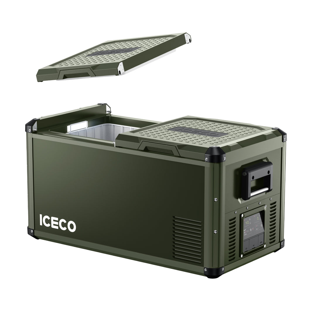 ICECO 79.2QT VL75ProD Olive 12V Heavy Duty Portable Fridge Freezer – Dual Zone Ships Out in Mid-July