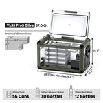 Load image into Gallery viewer, ICECO VL35ProS 12V Portable Fridge Freezer – 37QT Olive Single Zone With PB1000 Power Station
