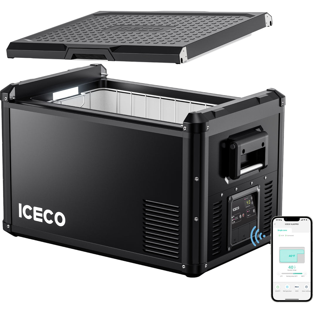 ICECO 63.4QT VL60ProS 12V Portable Fridge Freezer – Single Zone