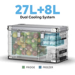 Load image into Gallery viewer, ICECO APL35 12V Ultra-light Dual Zone Aluminum Freezer with Insulated Cover – 37QT
