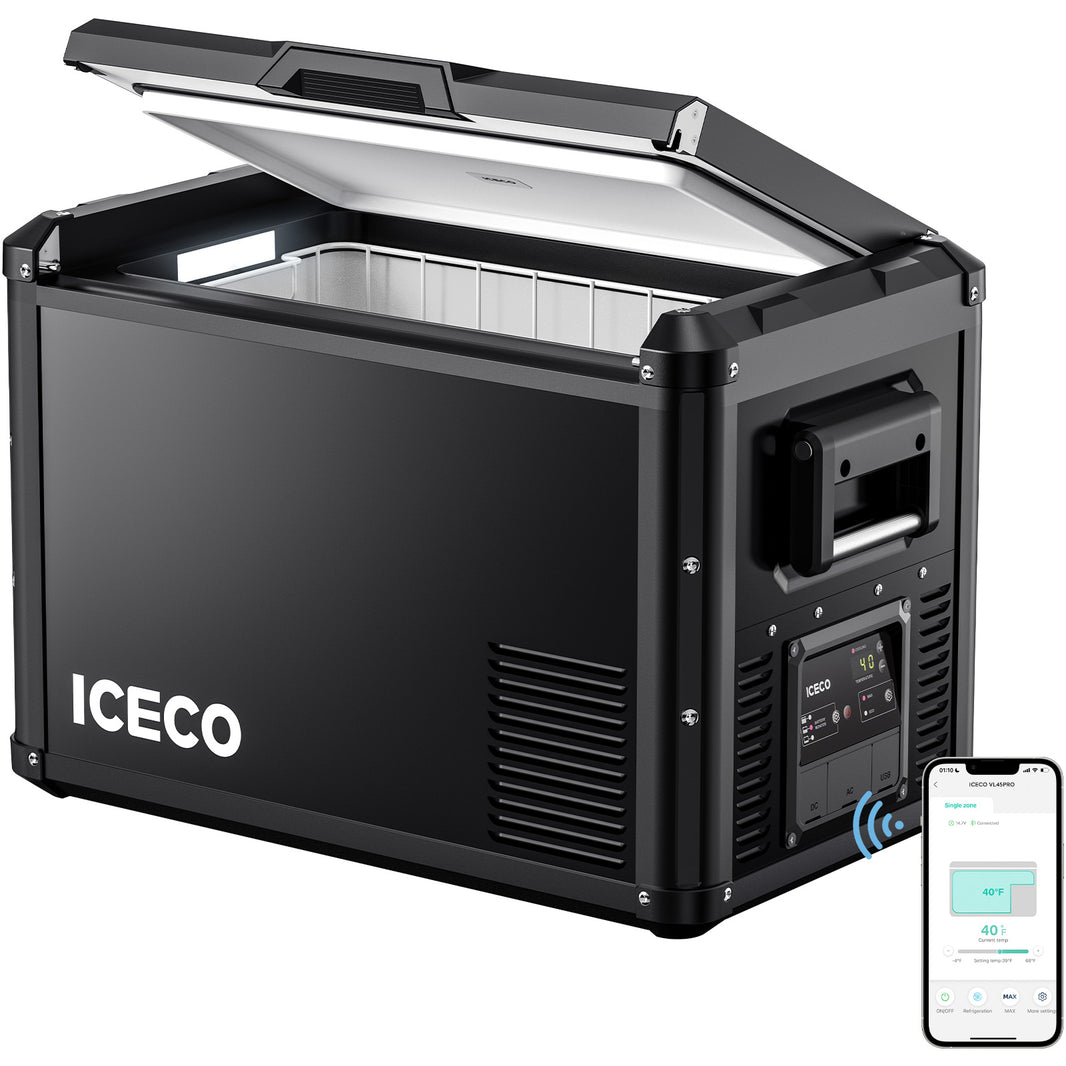 ICECO 37QT VL35ProS 12V Portable Freezer with PB1000 Power Station – Single Zone