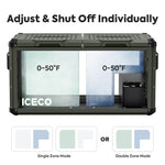 Load image into Gallery viewer, ICECO 79.2QT VL75ProD Olive 12V Heavy Duty Portable Fridge Freezer – Dual Zone Ships Out in Mid-July
