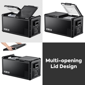 ICECO VL90ProD 12V Portable Fridge Freezer – 95QT Dual Zone With PB1000 Power Station