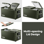 Load image into Gallery viewer, ICECO 79.2QT VL75ProD Olive 12V Heavy Duty Portable Fridge Freezer – Dual Zone Ships Out in Mid-July
