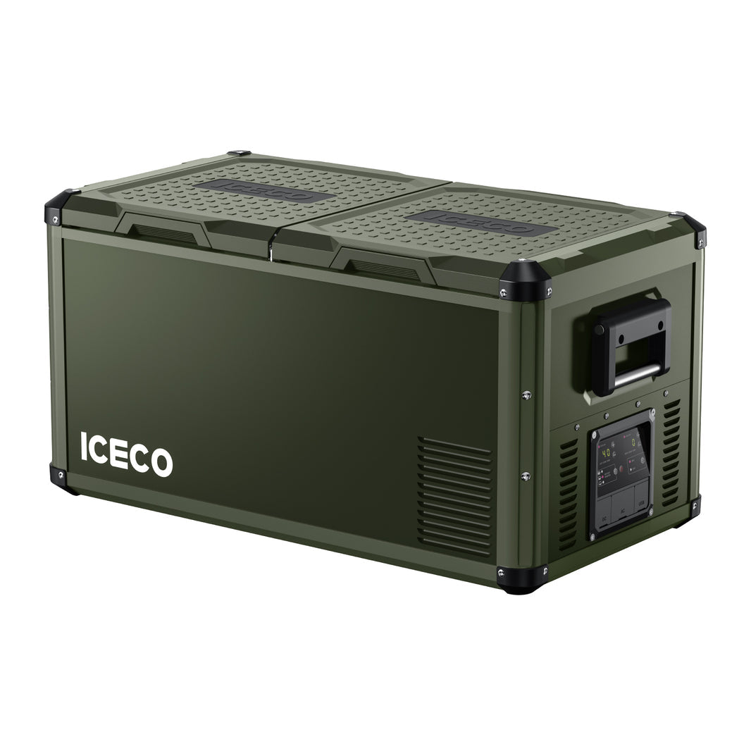 ICECO 79.2QT VL75ProD Olive 12V Heavy Duty Portable Fridge Freezer – Dual Zone Ships Out in Mid-July