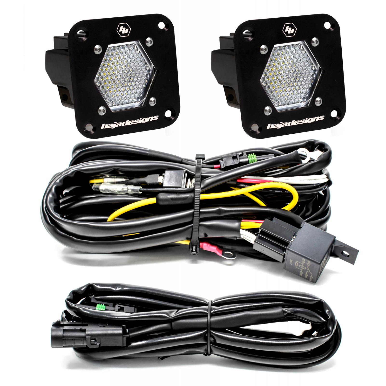 Baja Designs | S1 Black Flush Mount LED Light Pod Reverse Kit - Universal