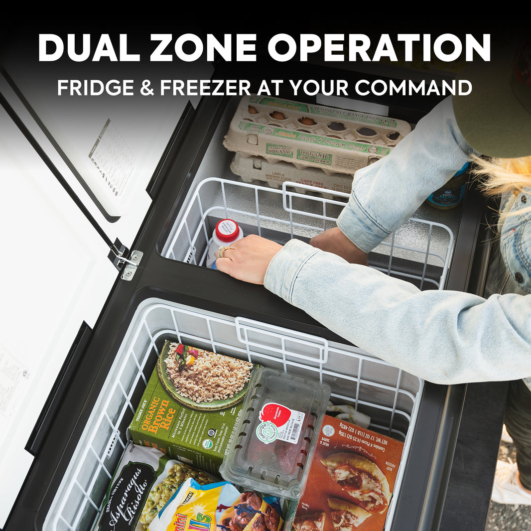 ICECO VL90ProD 12V Portable Fridge Freezer – 95QT Dual Zone With PB1000 Power Station