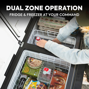 ICECO VL90ProD 12V Portable Fridge Freezer – 95QT Dual Zone With PB1000 Power Station
