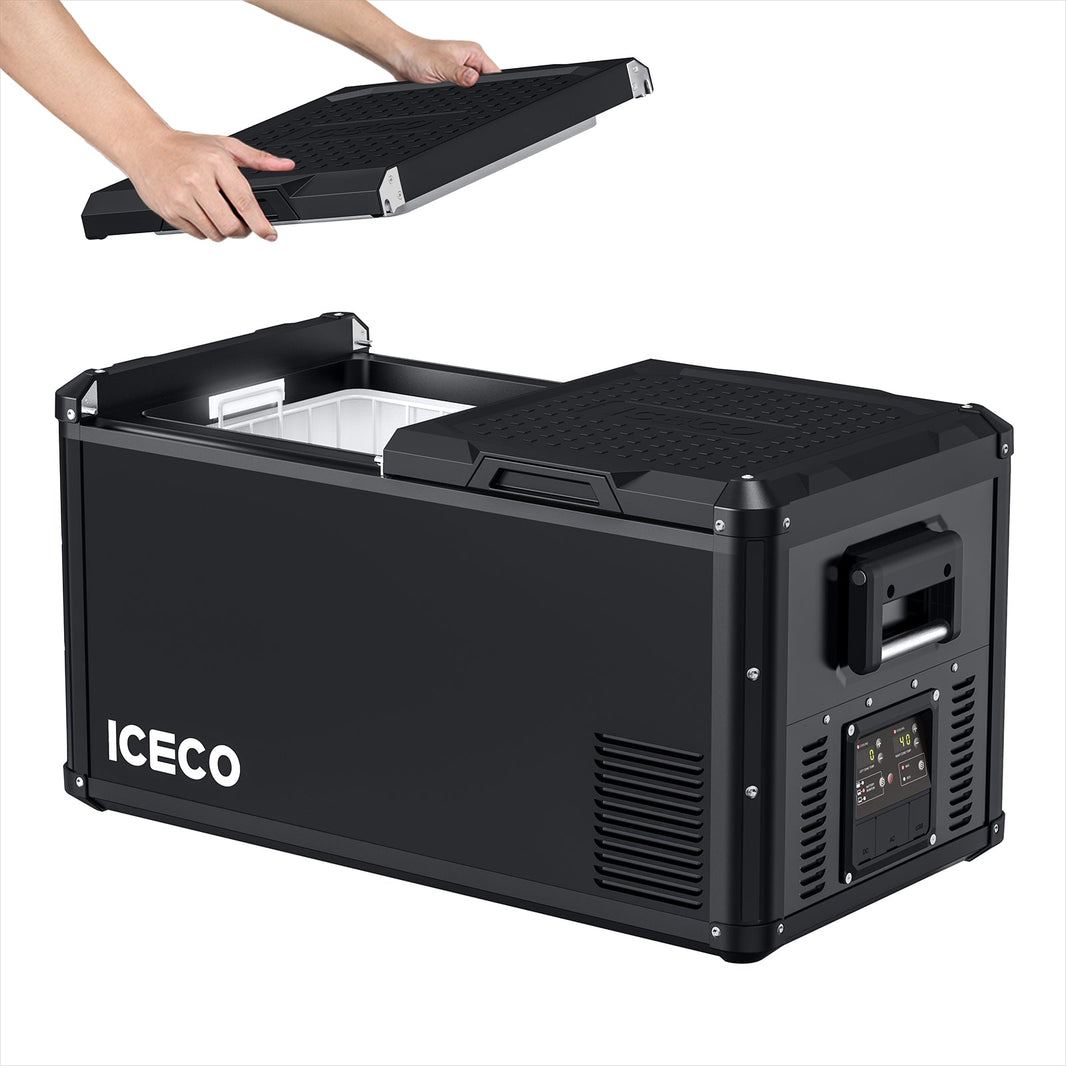 ICECO 79.2QT VL75ProD 12V Robust Portable Freezer with PB1000 Power Station – Dual Zone
