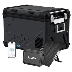 ICECO APL55 12V Dual Zone Fridge Freezer – 58QT with Magnetic Battery