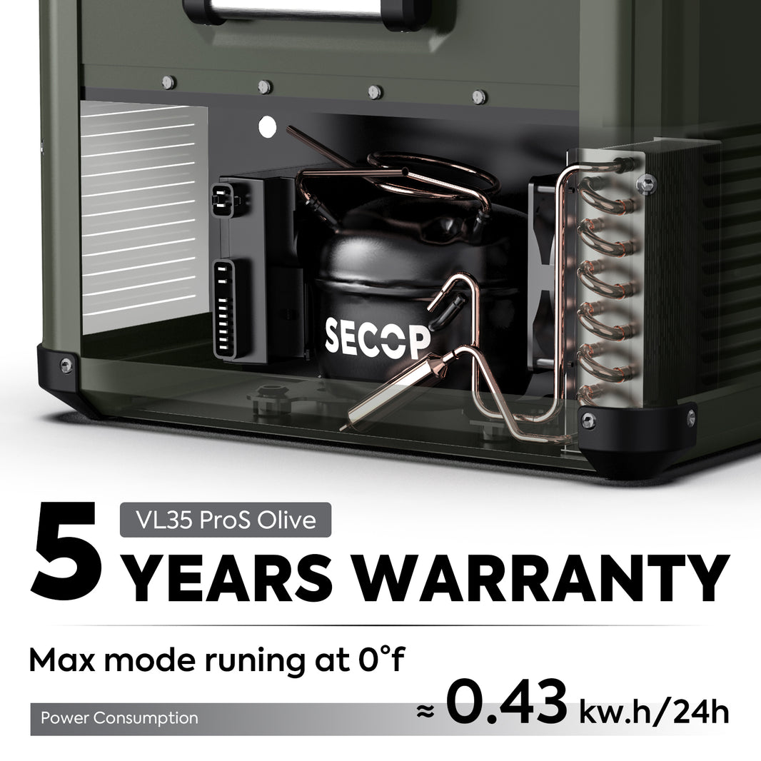 ICECO VL35ProS 12V Portable Fridge Freezer – 37QT Olive Single Zone With PB1000 Power Station