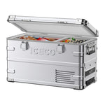 Load image into Gallery viewer, ICECO APL35 12V Ultra-light Dual Zone Aluminum Freezer with Insulated Cover – 37QT
