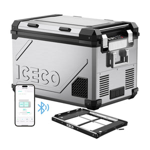 ICECO APL55 12V Portable Fridge Freezer with Slide Mount – 58QT Dual Zone