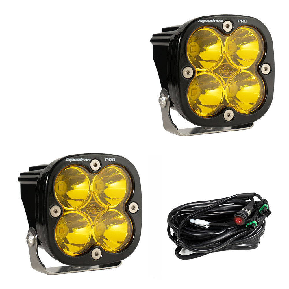 Baja Designs Squadron Pro Black LED Auxiliary Light Pod Pair - Universal