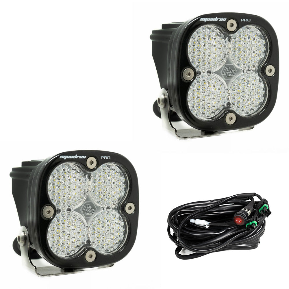 Baja Designs Squadron Pro Black LED Auxiliary Light Pod Pair - Universal