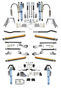EVOMFG JLU KING Front 3-5 Inch front 2.5 Inch Double Throwdown Rear 2.5 Inch Coilover Bypass HC Long Arm PRO PLUS, BLACK, 4 Door 2.0 or 3.6L Gas JEEP WRANGLER