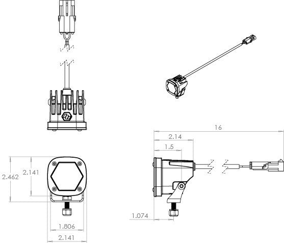 Baja Designs | S1 Black LED Auxiliary Light Pod Pair - Universal