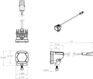 Baja Designs | S1 Black LED Auxiliary Light Pod Pair - Universal