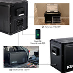 Load image into Gallery viewer, ICECO 79.2QT VL75ProD 12V Robust Portable Freezer with PB1000 Power Station – Dual Zone
