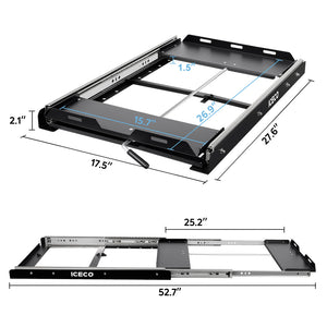 ICECO APL35 12V Ultra-light Dual Zone Aluminum Freezer with Slide Mount – 37QT