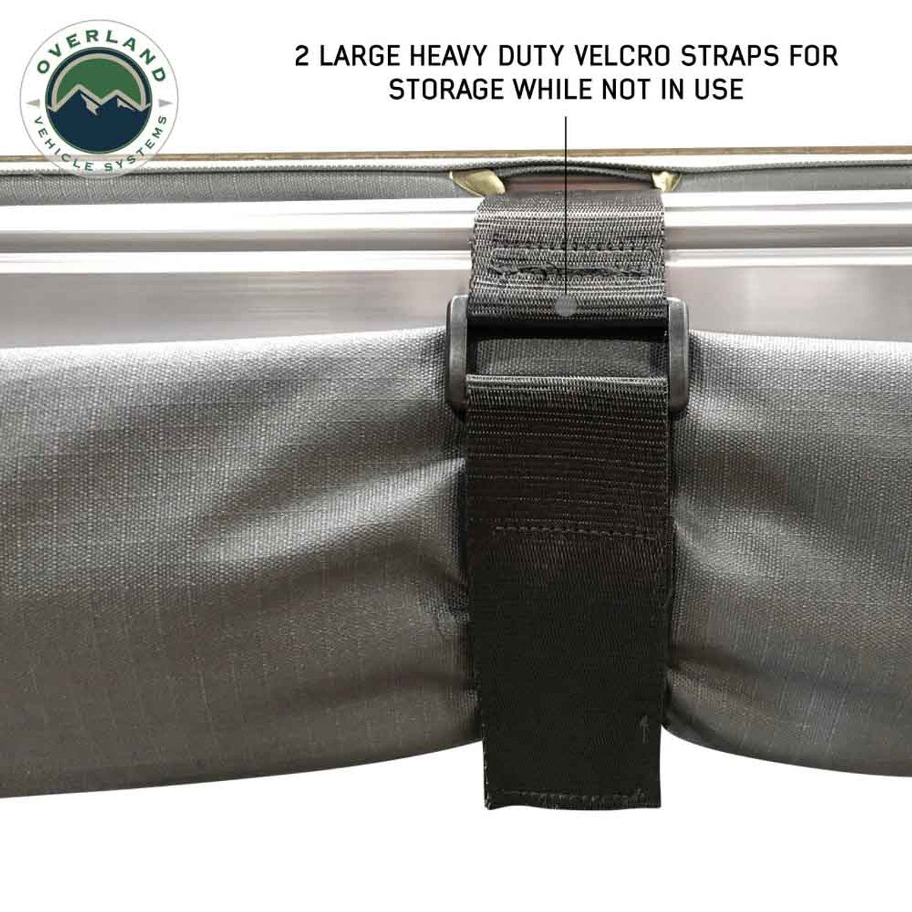 OVS HD Nomadic 4.5' Awning - Grey Body, Green Trim & Black Travel Cover