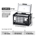 Load image into Gallery viewer, ICECO 37QT VL35ProS 12V Portable Freezer with PB1000 Power Station – Single Zone
