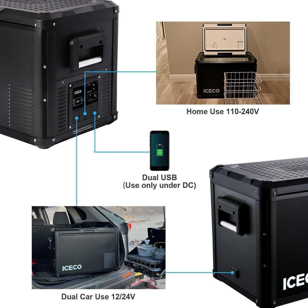 ICECO 47.5QT VL45ProS 12V Portable Fridge Freezer – Single Zone