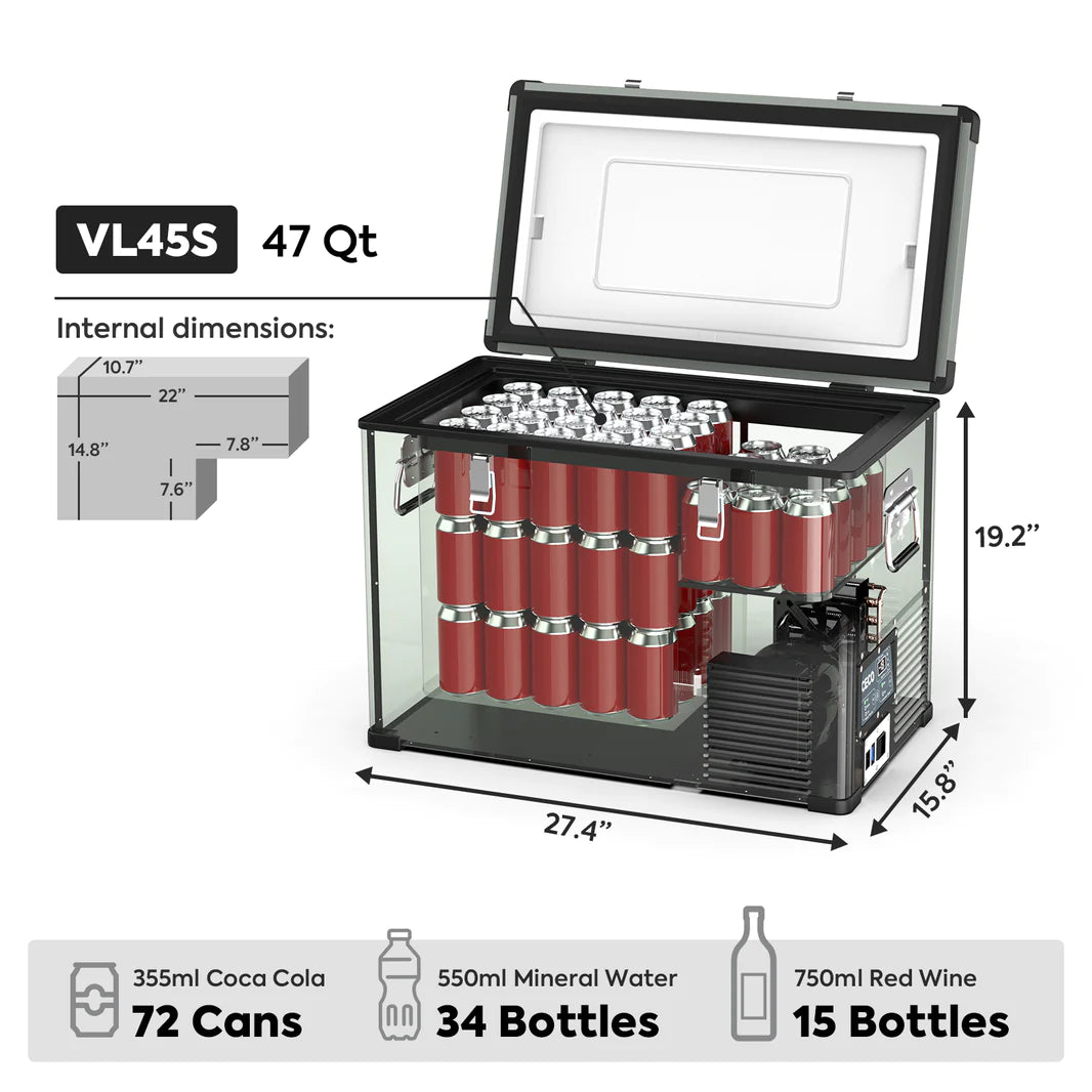 ICECO  47.5QT VL45 Portable Fridge Single Zone Freezer