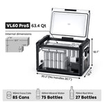 Load image into Gallery viewer, ICECO 63.4QT VL60ProS 12V Portable Fridge Freezer – Single Zone
