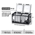 Load image into Gallery viewer, ICECO 79.2QT VL75ProD 12V Robust Portable Freezer with PB1000 Power Station – Dual Zone
