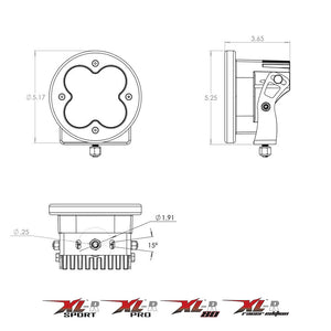 Baja Designs XL-R Pro LED Auxiliary Light Pod Pair - Universal