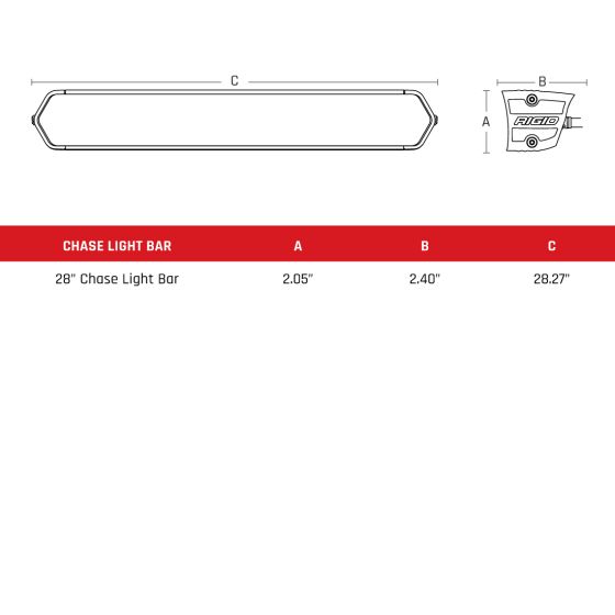 RIGID INDUSTRIES 28" CHASE LIGHT WITH 27 PROGRAMMED MODES