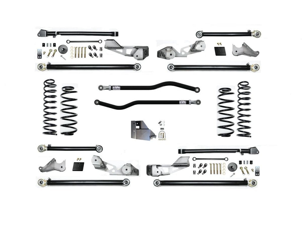 EVOMFG 3.5 INCH LIFT GAS HIGH CLEARANCE LONG ARM JEEP WRANGLER JLU SUSPENSION SYSTEM (4 DOOR ONLY)