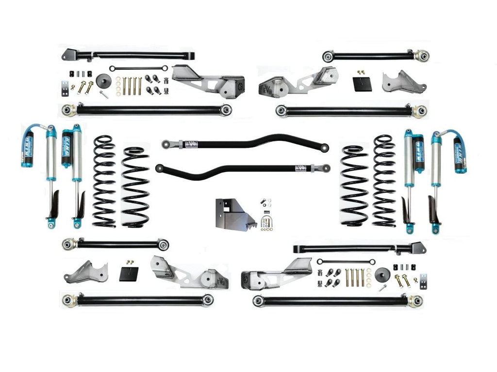 EVOMFG 3.5 INCH LIFT GAS HIGH CLEARANCE LONG ARM JEEP WRANGLER JLU SUSPENSION SYSTEM (4 DOOR ONLY)