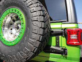 EVOMFG JEEP WRANGLER HEAVY DUTY HINGED SPARE TIRE CARRIER FOR JL/JLU
