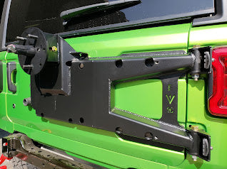 EVOMFG JEEP WRANGLER HEAVY DUTY HINGED SPARE TIRE CARRIER FOR JL/JLU