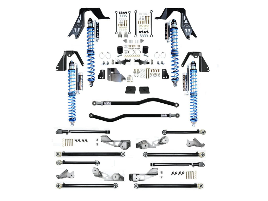 EVOMFG JLU (4-Door) GAS 3–5 Inch Lift KING 2.5 Inch Coilover PRO Suspension Systems JEEP WRANGLER