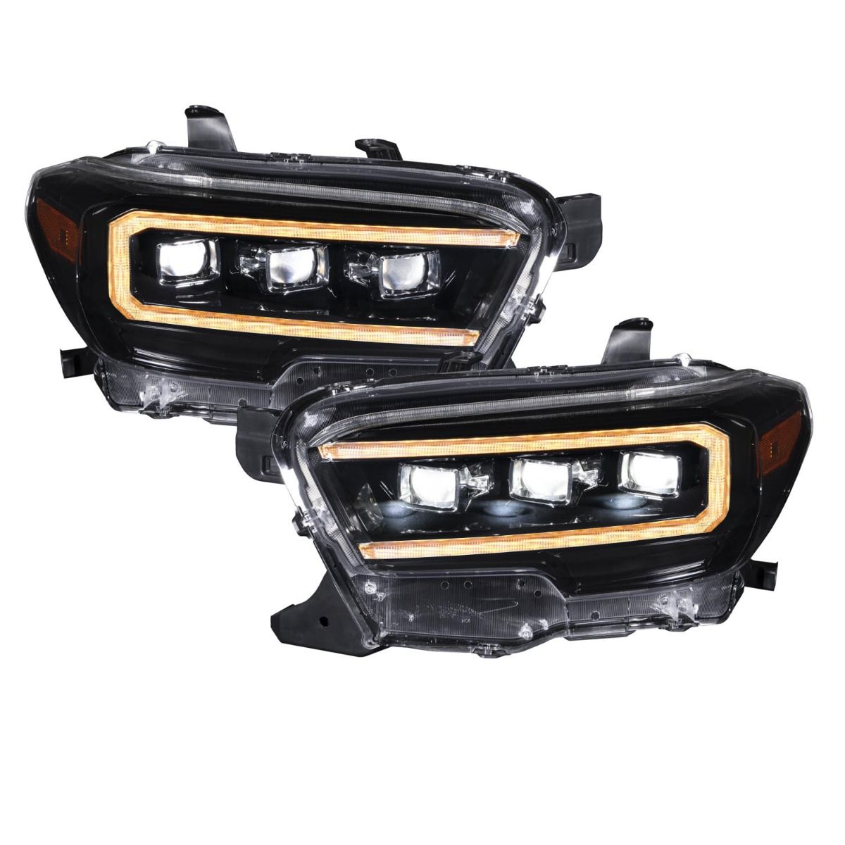 Diode Dynamics Form Lightning 2016-2023 Toyota Tacoma Sequential LED Projector Headlights with Amber DRL (pair)