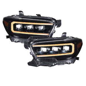 Diode Dynamics Form Lightning 2016-2023 Toyota Tacoma Sequential LED Projector Headlights with Amber DRL (pair)
